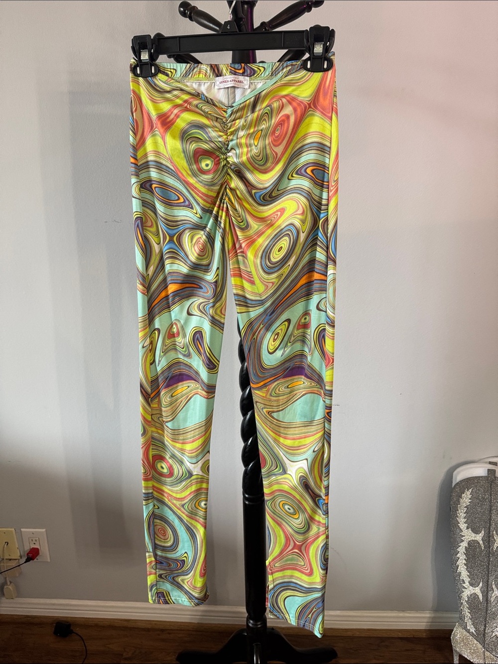 Swirl Print Leggings - Bright Pattern